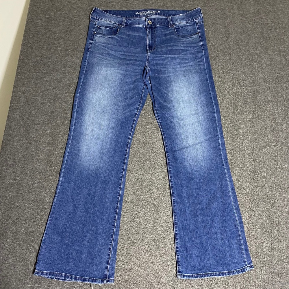American Eagle Favorite Boyfriend Super Stretch Jeans Blue Womens 18 Long